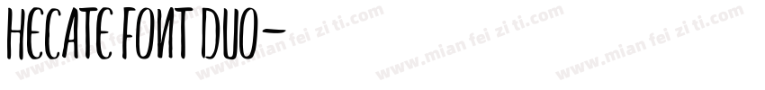 Hecate Font DUO字体转换